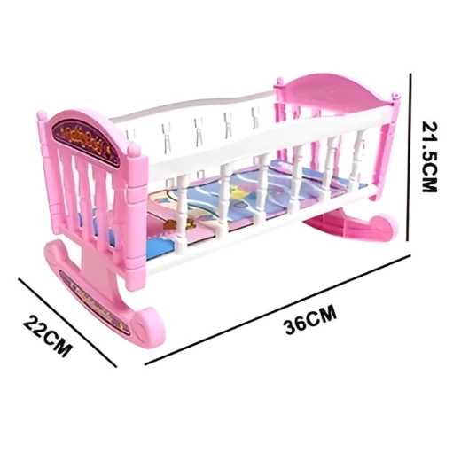 Interactive Recording Doll 34 cm with Bed and Accessories – 6 Sounds – Suitable for Ages 3+ - Rs Toys - Image 3