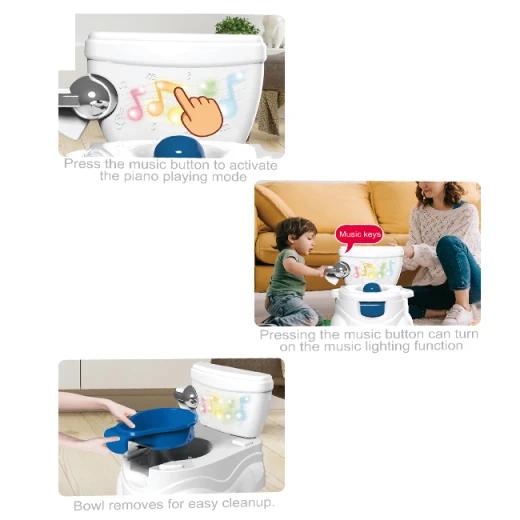 Interactive Musical Baby Potty with Lights – Fun and Practical Design for Potty Training for Children 6+ Months - Rs Toys - Image 2