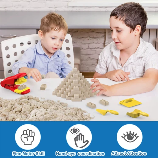 Magic Sand - Kinetic Sand Dream House skeleton Design with 13 Tools , 750 grams Non-Toxic Sands Sands –Ages 3+ - Rs Toys - Image 2
