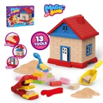 Magic Sand - Kinetic Sand Dream House skeleton Design with 13 Tools , 750 grams Non-Toxic Sands Sands –Ages 3+ - Rs Toys