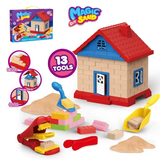 Magic Sand - Kinetic Sand Dream House skeleton Design with 13 Tools , 750 grams Non-Toxic Sands Sands –Ages 3+ Magic Sand - Kinetic Sand Dream House skeleton Design with 13 Tools , 750 grams Non-Toxic Sands Sands –Ages 3+