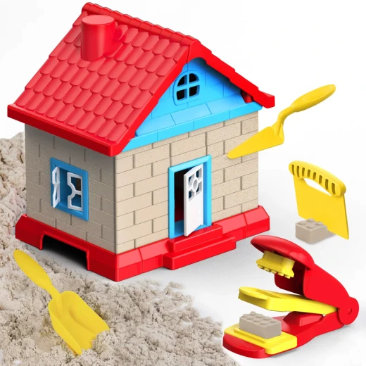 Magic Sand - Kinetic Sand Dream House skeleton Design with 13 Tools , 750 grams Non-Toxic Sands Sands –Ages 3+ - Rs Toys - Image 4