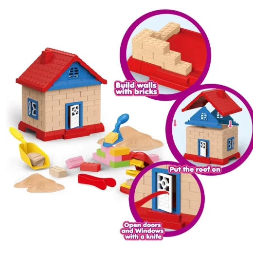 Magic Sand - Kinetic Sand Dream House skeleton Design with 13 Tools , 750 grams Non-Toxic Sands Sands –Ages 3+ - Rs Toys - Image 7