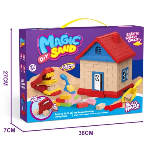 Magic Sand - Kinetic Sand Dream House skeleton Design with 13 Tools , 750 grams Non-Toxic Sands Sands –Ages 3+ - Rs Toys - Image 9