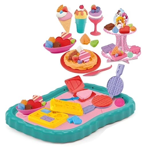 Magic Sand Chocolate Dessert Set - Kinetic Non-Toxic Sand with Food Molds, 2 Colors (500g), Creative DIY Play Kit for Kids 3+ - Rs Toys - Image 4