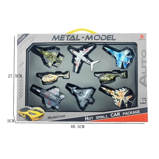 Die-Cast Military Aircraft & Helicopter Set - 8-Piece Metal Air Force Models for Kids Ages 3+ - Rs Toys - Image 2