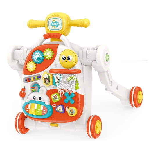 4-in-1 Multifunctional Baby Walker with Music, Lights & Activity Panel – Push Walker + Ride-On Car + Activity Table – Suitable from 9 Months - Rs Toys - Image 3