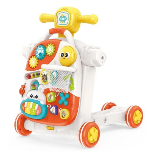 4-in-1 Multifunctional Baby Walker with Music, Lights & Activity Panel – Push Walker + Ride-On Car + Activity Table – Suitable from 9 Months - Rs Toys - Image 5