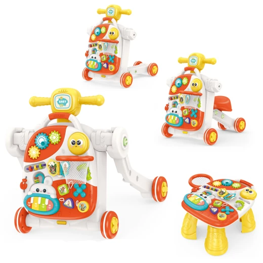 4-in-1 Multifunctional Baby Walker with Music, Lights & Activity Panel – Push Walker + Ride-On Car + Activity Table – Suitable from 9 Months - Rs Toys - Image 7