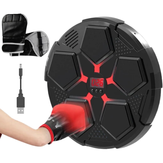 LED Music Boxing Machine for Kids – Wall-Mounted Interactive Punching Machine with 5-Speed Modes for Fun Indoor Workout (Age 6+) - Rs Toys - Image 4