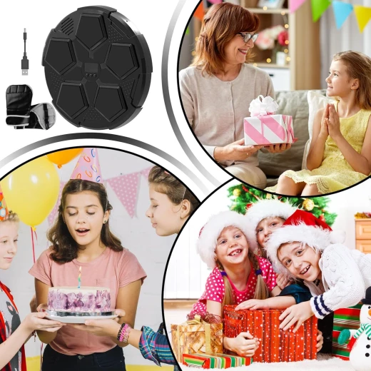 LED Music Boxing Machine for Kids – Wall-Mounted Interactive Punching Machine with 5-Speed Modes for Fun Indoor Workout (Age 6+) - Rs Toys - Image 6