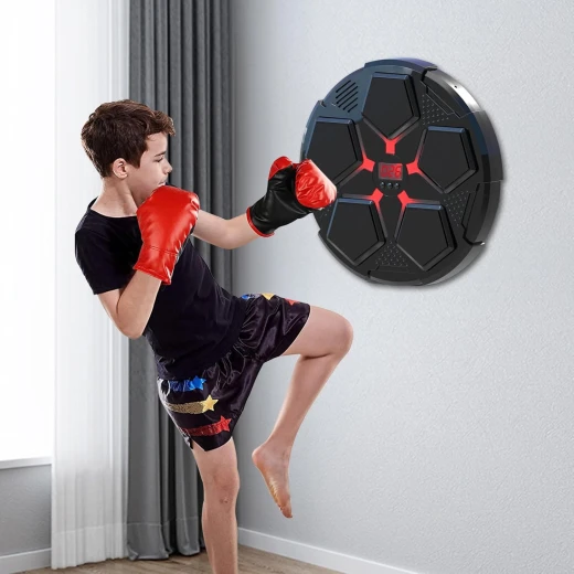LED Music Boxing Machine for Kids – Wall-Mounted Interactive Punching Machine with 5-Speed Modes for Fun Indoor Workout (Age 6+) - Rs Toys - Image 9