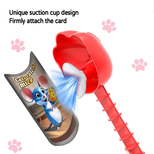 Cats Catch Mice Reaction Game – Fast Slapping Color Matching Card Game with Suction Cat Paws, Fun Family Party Game for 3–4 Players, Age 3+ - Rs Toys - Image 4