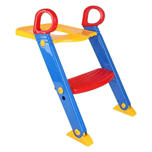 Training Seat Toddler Child Toilet Trainer with Step Stool Ladder – Foldable Potty Training Seat with Anti-Slip Step & Handrails for Kids Ages 1–4 Years - Rs Toys - Image 7