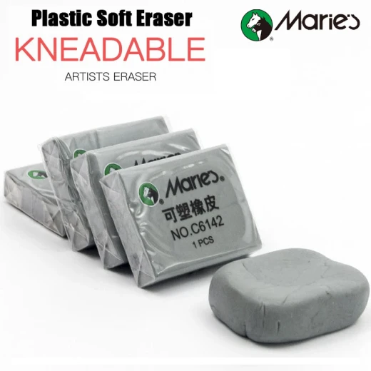 Maries kneadable Artist Non-Toxic Grey Rubber Eraser (C6142-RS) Maries kneadable Artist Non-Toxic Grey Rubber Eraser (C6142-RS)