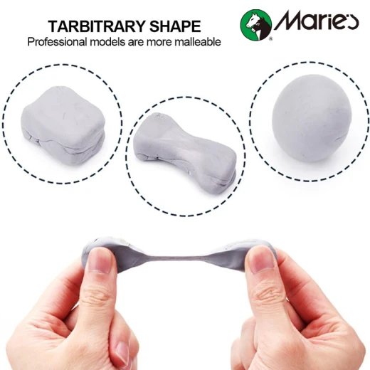 Maries kneadable Artist  Non-Toxic Grey Rubber Eraser  (C6142-RS) - Rs Toys - Image 3
