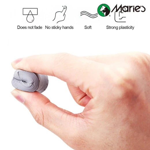 Maries kneadable Artist  Non-Toxic Grey Rubber Eraser  (C6142-RS) - Rs Toys - Image 4