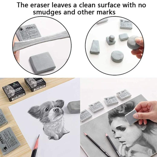 Maries kneadable Artist  Non-Toxic Grey Rubber Eraser  (C6142-RS) - Rs Toys - Image 7