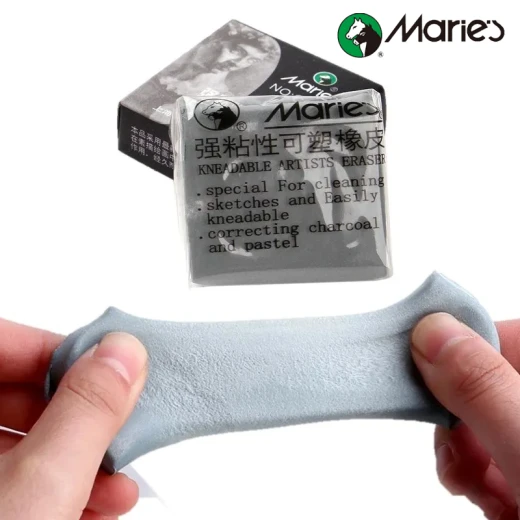 Maries kneadable Artist  Non-Toxic Grey Rubber Eraser  (C6142-RS) - Rs Toys - Image 9