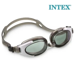 Intex Swimming Goggles for Teens & Adults, Age 14+, Anti-Fog UV Protection, Adjustable Strap, Comfortable Fit, Black