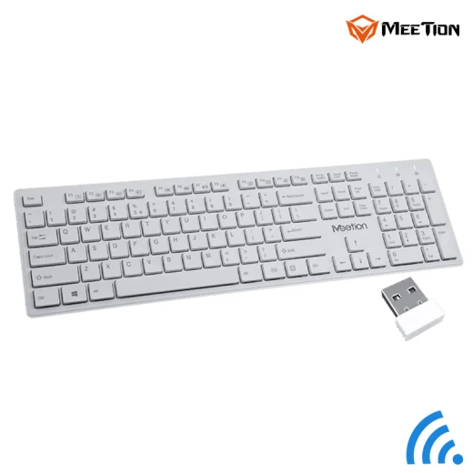 لوحة مفاتيح لاسلكية فائقة النحافة بتقنية 2.4 جيجاهرتز ومنفذ USB وتصميم مريح (MT-WK841-RS) من ميشن - ميشن - Image 2