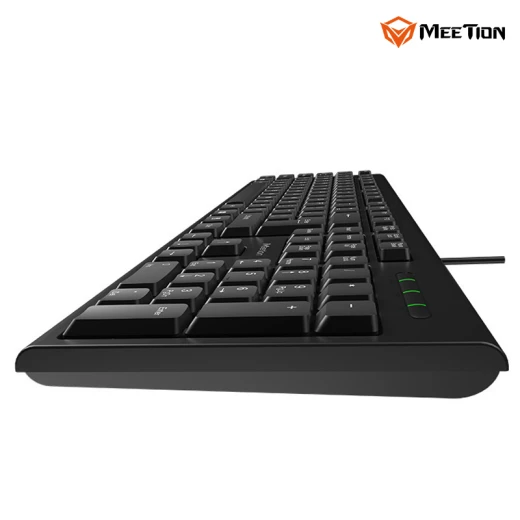 MeeTion  Office USB Wired Standard Corded Keyboard-Full Size Black  Arabic , English (MT-K100-RS) - Meetion - Image 3