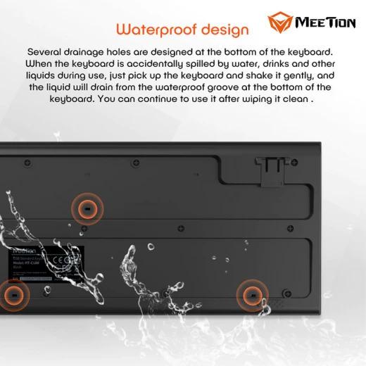 طقم لوحة مفاتيح وماوس سلكي ميشن MT-C100-RS عبر USB – تصميم مريح، مفاتيح هادئة، ماوس بصري 1000 DPI، لوحة مفاتيح كاملة، توصيل وتشغيل مباشر - ميشن - Image 5