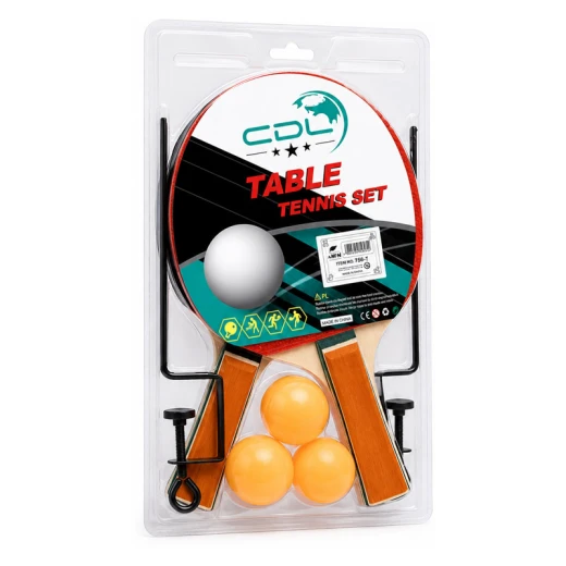 Complete Table Tennis Set (Ping Pong Set) – 2 Paddles, 3 Balls, Adjustable Net & 2 Net Holders – Family & Recreational Game – Ages 6+ - Rs Toys - Image 2
