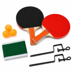 Complete Table Tennis Set (Ping Pong Set) – 2 Paddles, 3 Balls, Adjustable Net & 2 Net Holders – Family & Recreational Game – Ages 6+