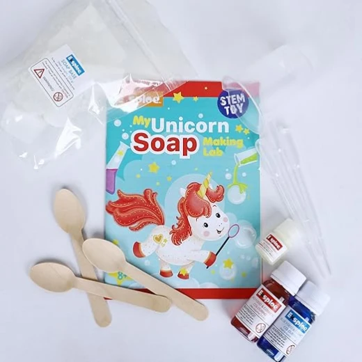 مختبر صنع صابون اليونيكورن للأطفال, مجموعة تعليمية STEM لصنع صابون معطر على شكل يونيكورن, هدية إبداعية للبنات والأولاد من عمر 8 سنوات فأكثر - ألعاب ار اس - Image 4
