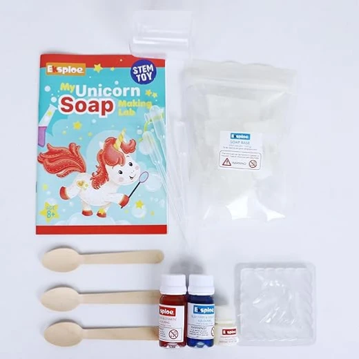 مختبر صنع صابون اليونيكورن للأطفال, مجموعة تعليمية STEM لصنع صابون معطر على شكل يونيكورن, هدية إبداعية للبنات والأولاد من عمر 8 سنوات فأكثر - ألعاب ار اس - Image 7
