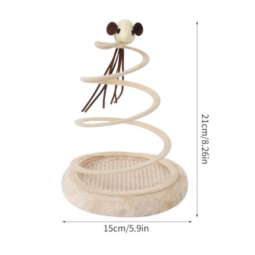 pets Spiral Cat Toy with Moving Mouse - Pets - Image 2
