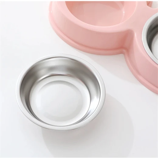 pets Stylish double pet feeding bowl with a cute frog-face design - Pets - Image 4