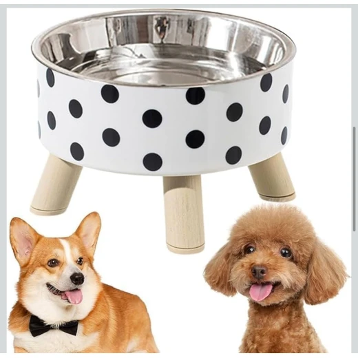 Pets Elevated Polka Dot Pet Food Bowl , one size - Pets - Image 5