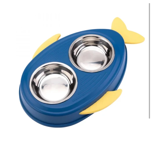 Pets Fish Design Double Pet Food and Water Bowl Pets Fish Design Double Pet Food and Water Bowl