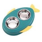 Pets Fish Design Double Pet Food and Water Bowl - Pets