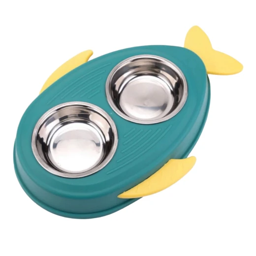 Pets Fish Design Double Pet Food and Water Bowl Pets Fish Design Double Pet Food and Water Bowl