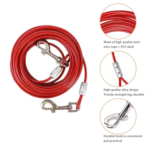 Pets Heavy-Duty Tangle-Free Dog Tie Out Cable,4.76mm - Pets - Image 3