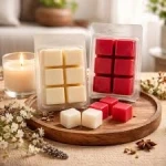 Wax Melt Cubes made from natural soy wax with a sidr and saffron fragrance – 6 cubes – Red - Abeersoap