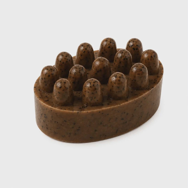 Coffee Massage & Exfoliating Soap – Natural Cleansing Bar with Gentle Scrub Particles, Deep Skin Cleansing and Relaxing Massage Design, Helps Remove Dead Skin and Impurities for Soft Smooth and Refreshed Skin - Abeersoap