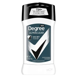 Degree Men UltraClear Black + White Fresh Antiperspirant Deodorant Stick, 72H Sweat & Odour Protection, No White Marks or Yellow Stains