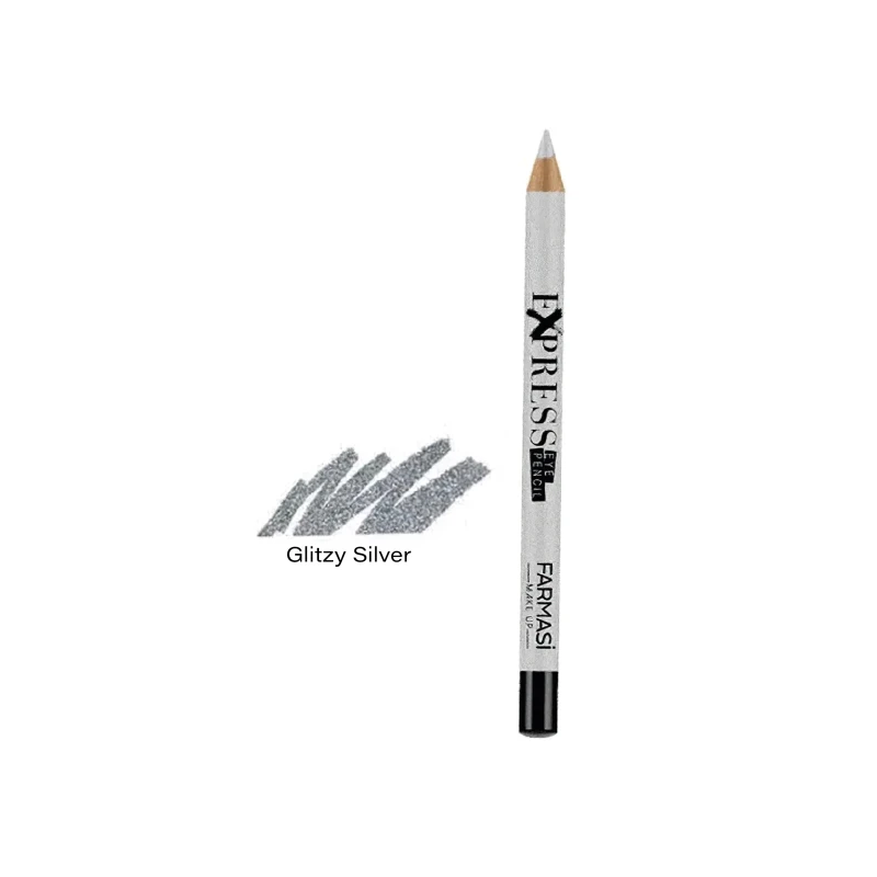 Farmasi Glitzy Silver Waterproof Eyeliner for Glamorous Eye Makeup Long Lasting Intense Color - Farmasi
