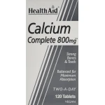 HealthAid Calcium Complete 800mg – Calcium Supplement Tablets – Daily Nutritional Support – 120 Tablets - HealthAid