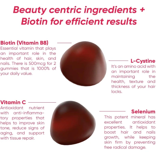 Rite Glow Hair Skin and Nails Supplement – Chewable Beauty Gummies for Daily Hair, Skin & Nail Support - Rite - Image 2