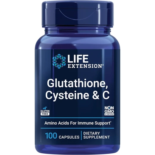 Life Extension Glutathione Cysteine and Vitamin C antioxidant supplement supports immune health and detox Life Extension Glutathione Cysteine and Vitamin C antioxidant supplement supports immune health and detox