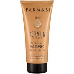 Farmasi Keratin Therapy Repairing Hair Mask 200 ml Deep Nourishing Treatment with Keratin Complex Restores Shine, Strength & Smoothness for Damaged Hair