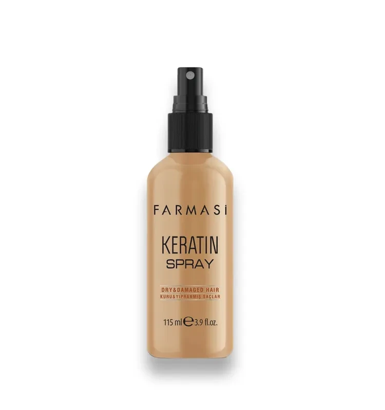 Farmasi Keratin Therapy Repairing Hair Spray 115 ml Leave-In Shine & Smoothing Spray for Easy Styling With Keratin Complex - Farmasi