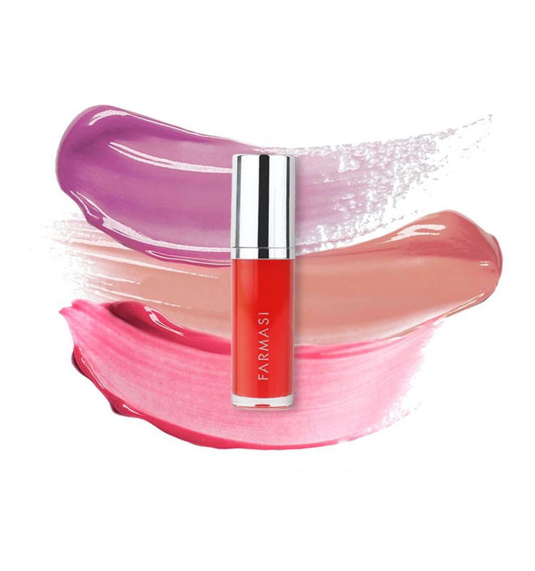 FARMASi Tinted Lip Plumper, Plumping Lip Gloss, Promoting Natural Circulation for Fuller, Younger Looking Lips, Hydrating, High-Shine, Volumizes (Shade 01 Fiery) - Farmasi
