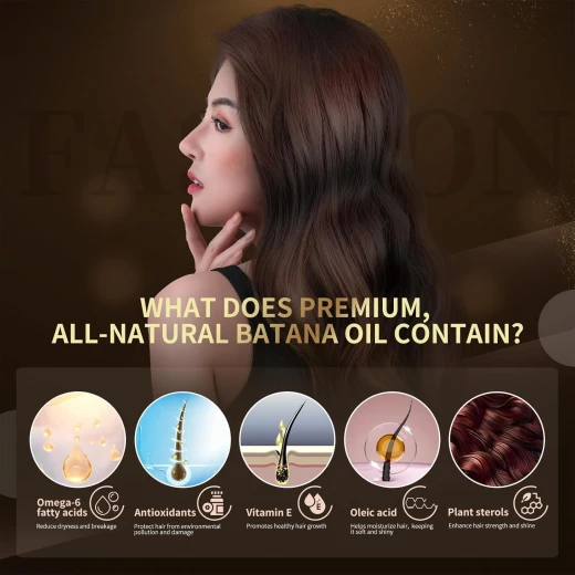 Batana Oil for Hair Growth, 100% Pure & Organic, Cold Pressed Traditional Palm Nut, Unrefined Hair Growth Oil Prevents Hair Loss - Orhomi - Image 3