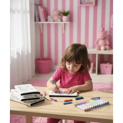 Kids Art & Craft Kit: 12 Canvas Dinosaur Pencil Cases to Color - Includes Marker Set. - Baby Gift - Image 2